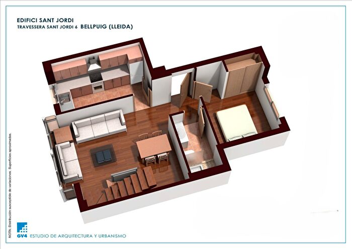 Piso en venta en Bellpuig, Lleida de 3 habitaciones