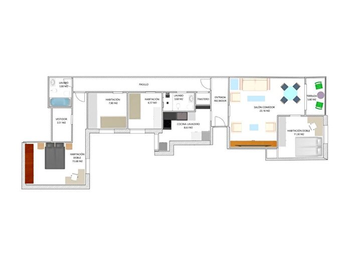 Piso en venta en PonienteSur, Ciudad Jardín Zoco de 4 habitaciones