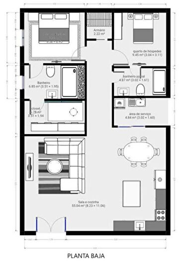 Piso en venta en Ciudad Lineal, Pueblo Nuevo de 3 habitaciones