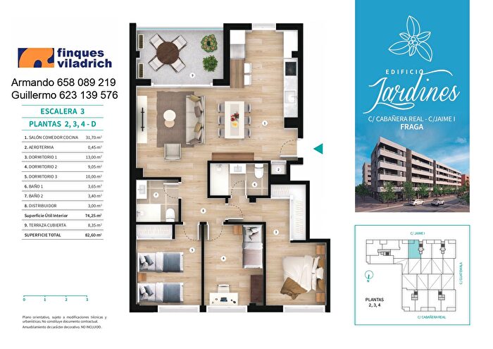 Piso en venta en Fraga, Huesca de 3 habitaciones