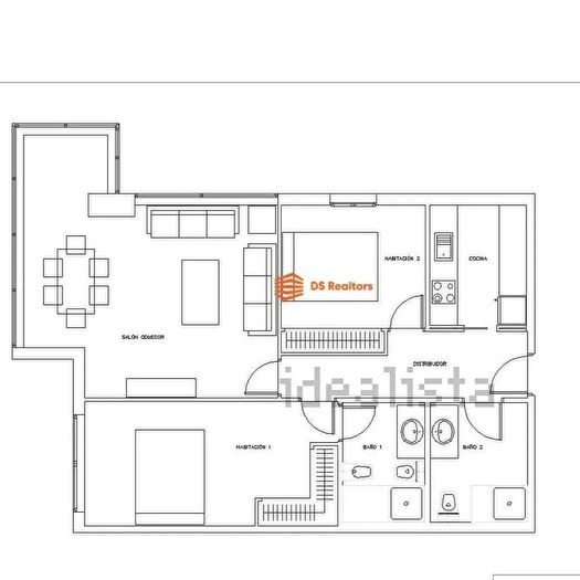 Piso en venta en Barrio de Salamanca, Lista de 2 habitaciones