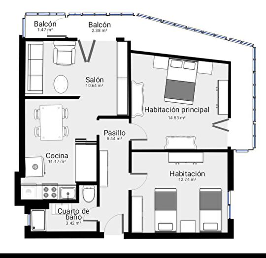 Piso en venta en Santoña, Cantabria de 2 habitaciones