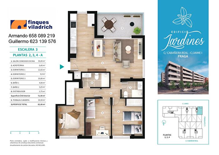 Piso en venta en Fraga, Huesca de 3 habitaciones